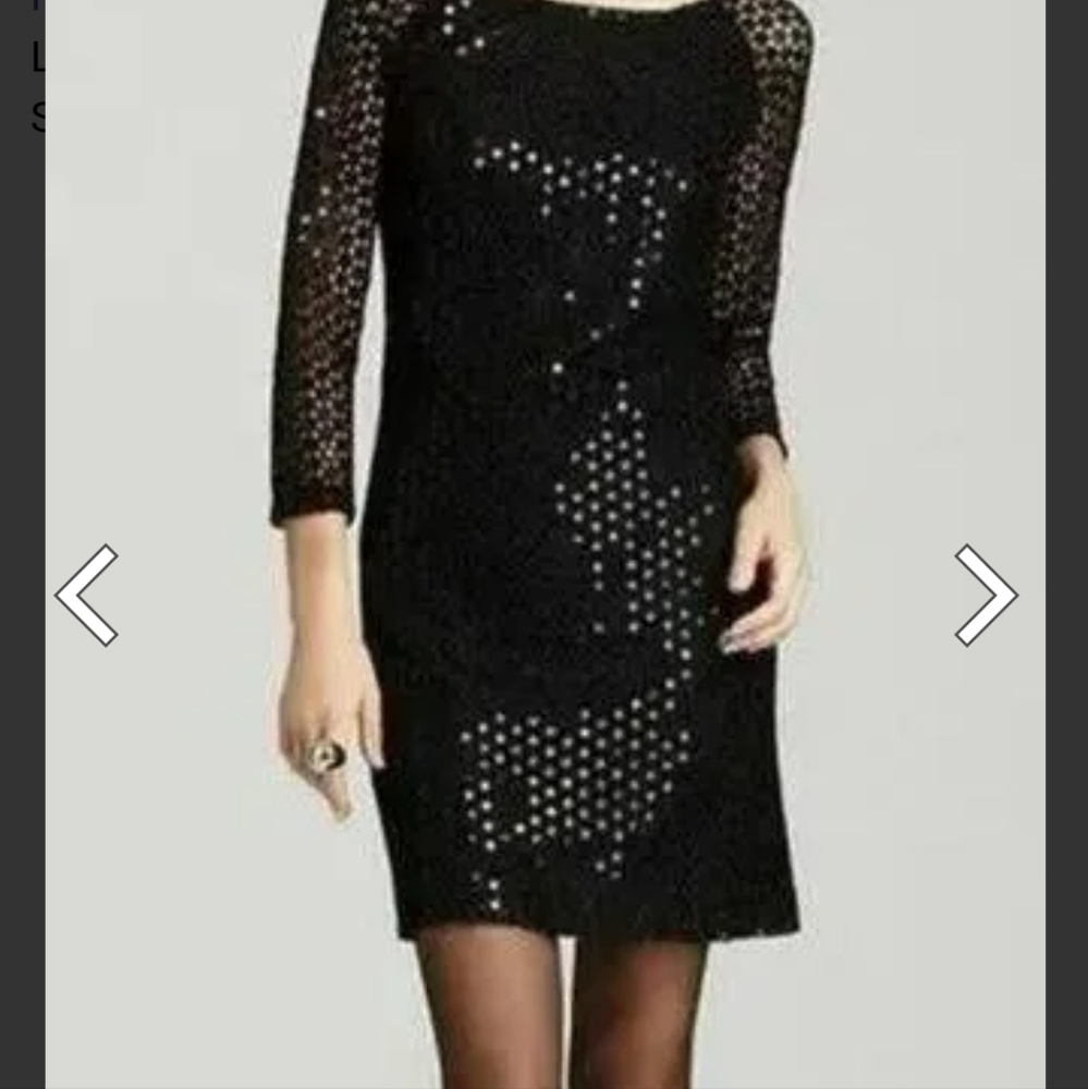 Lilly Pulitzer CHRISTMAS/ NEW YEARS  EVE"PUTTING ON THE RITZ" BLACK DRESS SIZE 0